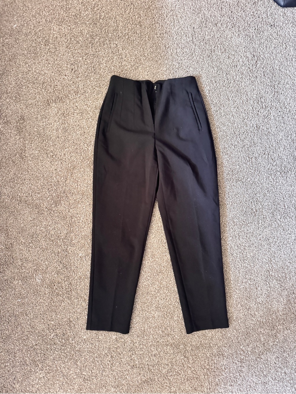 Black Tailored Cropped Pants